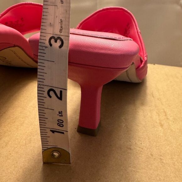 Franco sarto Barbiecore Pink square toe Slide Sandals quilted leather girly - Picture 8 of 10